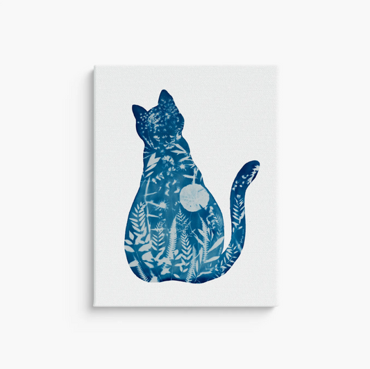 cat cyanotype print